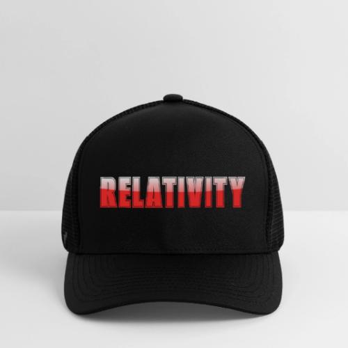 Relativity Science Typography Design - Flexfit Fitted Baseball Cap