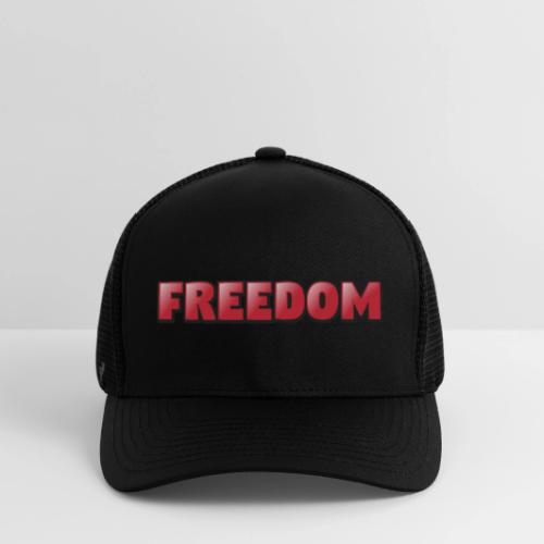 Freedom Bold 3D Word Art Design - Flexfit Fitted Baseball Cap