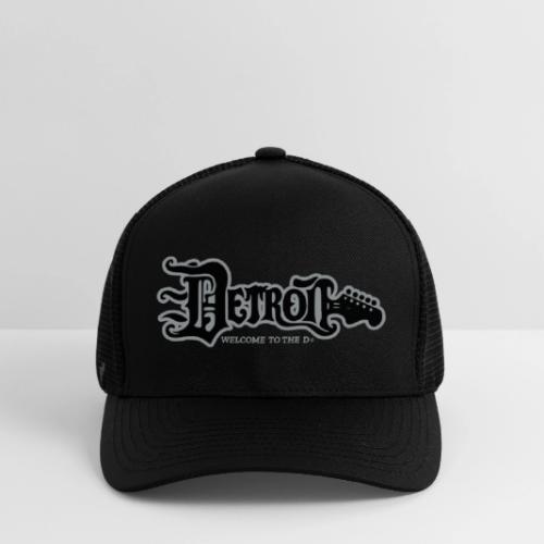 DETROIT GUITAR WTTD BLK SLR REG FONT - Flexfit Fitted Baseball Cap