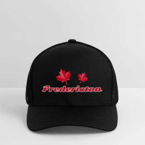 Fredericton with two red maple leaves - Flexfit Fitted Baseball Cap