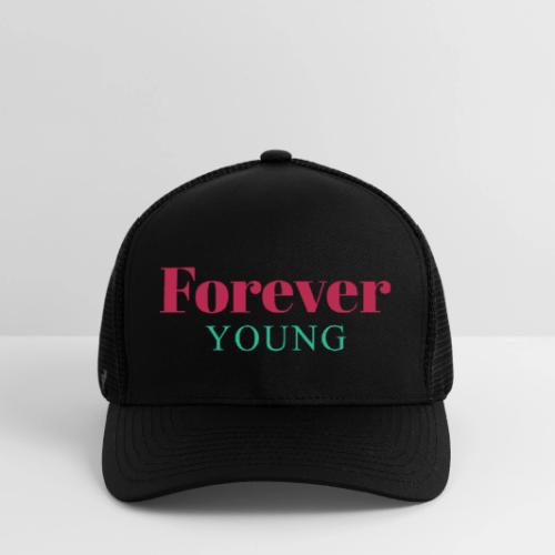 Forever Young Typography Design - Flexfit Fitted Baseball Cap
