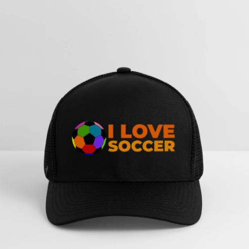 I Love Soccer - Flexfit Fitted Baseball Cap
