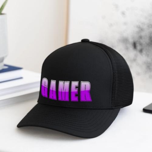 Gamer Purple Glossy Collegiate Design - Flexfit Fitted Baseball Cap