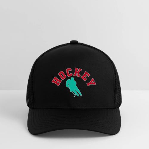 Hockey Player Silhouette - Flexfit Fitted Baseball Cap