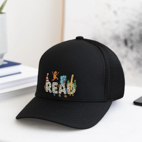 Whimsical READ Kids Cartoon - Flexfit Fitted Baseball Cap