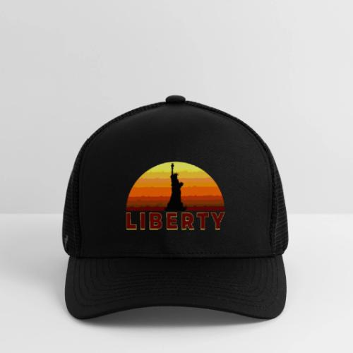USA: Sunset Liberty Bold - Flexfit Fitted Baseball Cap