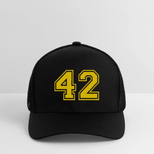 Number 42 in a classic athletic collegiate font - Flexfit Fitted Baseball Cap