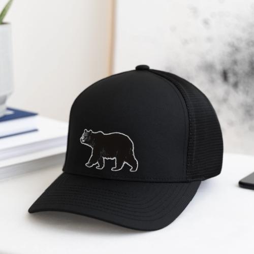 Midnight Black Bear - Flexfit Fitted Baseball Cap