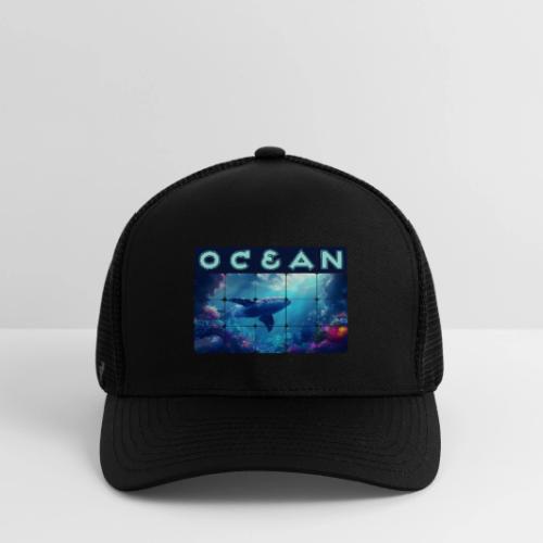 Ocean: Whale’s Path - Flexfit Fitted Baseball Cap