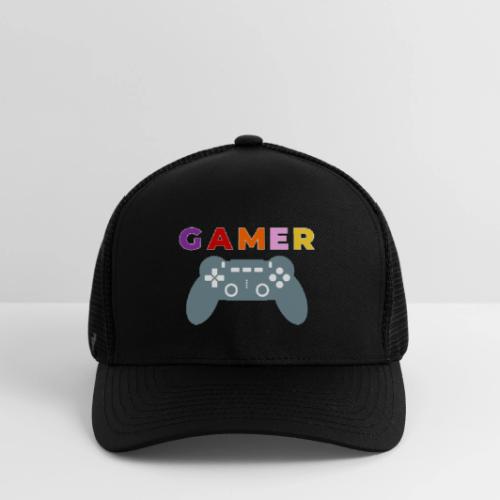 Colorful Gamer Controller Graphic - Flexfit Fitted Baseball Cap