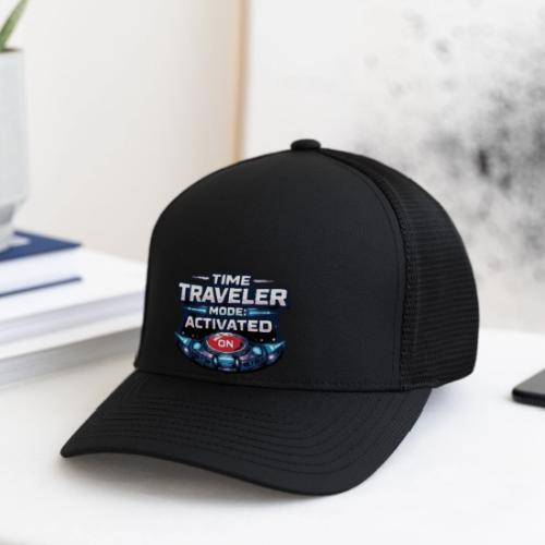 Time Traveler Mode – Futuristic Neon Sci-Fi Tee - Flexfit Fitted Baseball Cap