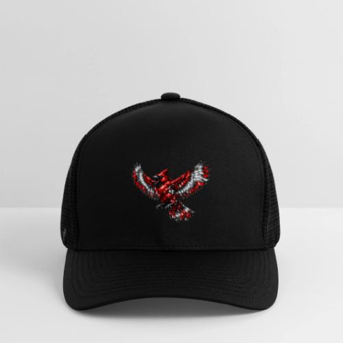 Silver Cardinal in Flight - Flexfit Fitted Baseball Cap