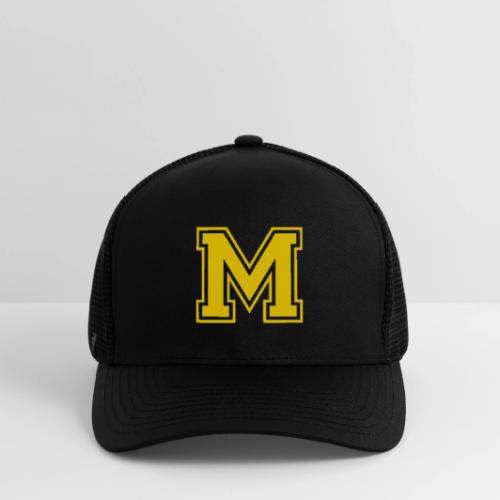Letter M – Capital Athletic Alphabet Monogram - Flexfit Fitted Baseball Cap
