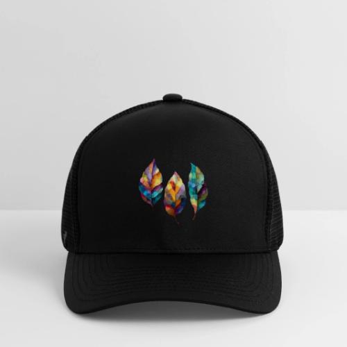 Art: Colorful Leaf Harmony - Flexfit Fitted Baseball Cap