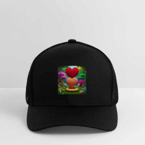 Double Heart, fantasy, nature and fantasy - Flexfit Fitted Baseball Cap