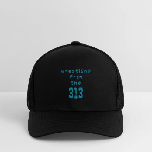 Wrestling from the 313 (Teal) - Flexfit Fitted Baseball Cap