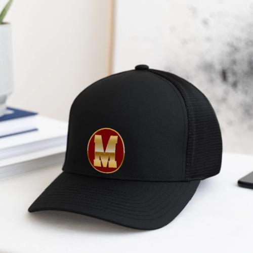 Letter M – Capital Varsity Alphabet Monogram - Flexfit Fitted Baseball Cap