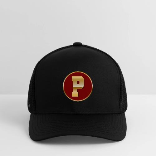 Letter P – Capital Varsity Alphabet Monogram - Flexfit Fitted Baseball Cap