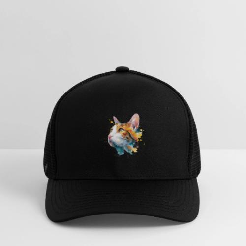 Cat: Feline Ink Burst - Flexfit Fitted Baseball Cap