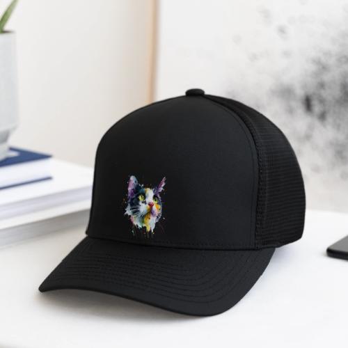 Cat: Painted Purr Expression - Flexfit Fitted Baseball Cap