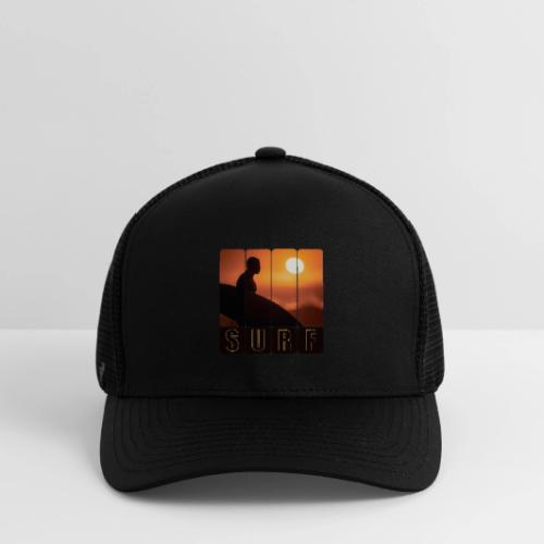 Surfing: Sunset Surf Panels - Flexfit Fitted Baseball Cap