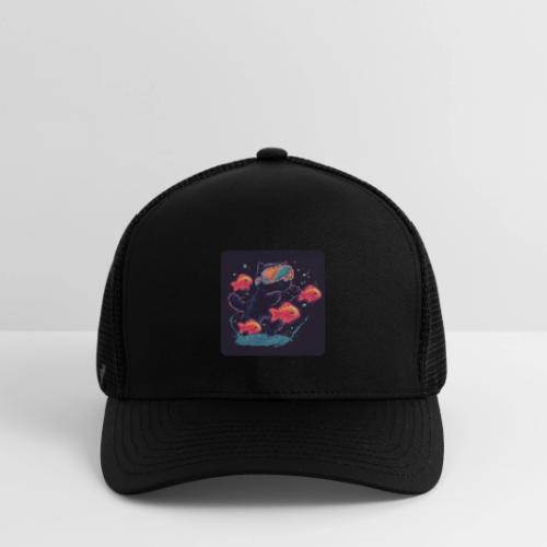Cyber Cat Splash - Flexfit Fitted Baseball Cap