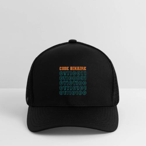 Hi in binary code - Flexfit Fitted Baseball Cap