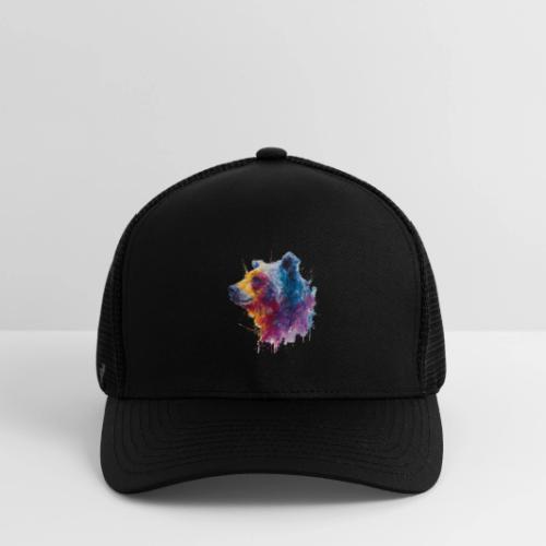 Watercolor Bear Portrait - Flexfit Fitted Baseball Cap