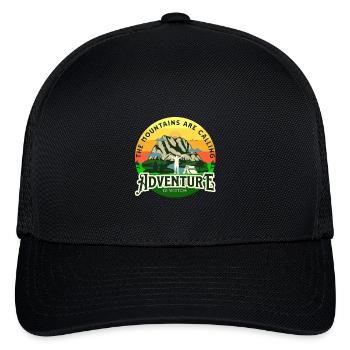 Mountain Adventure - Flexfit Fitted Baseball Cap - black - Front