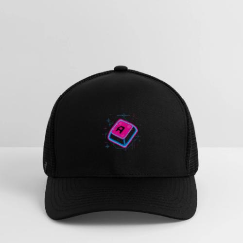 Neon Pixel A Key - Flexfit Fitted Baseball Cap