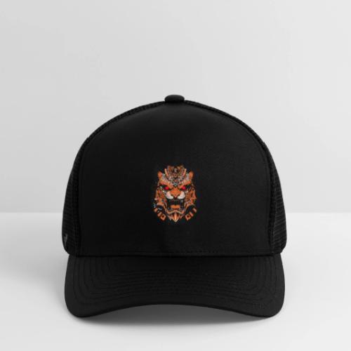 Tribal Demon Wolf Mask - Flexfit Fitted Baseball Cap