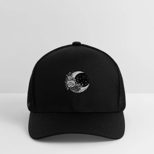 Crescent Moon Floral - Flexfit Fitted Baseball Cap
