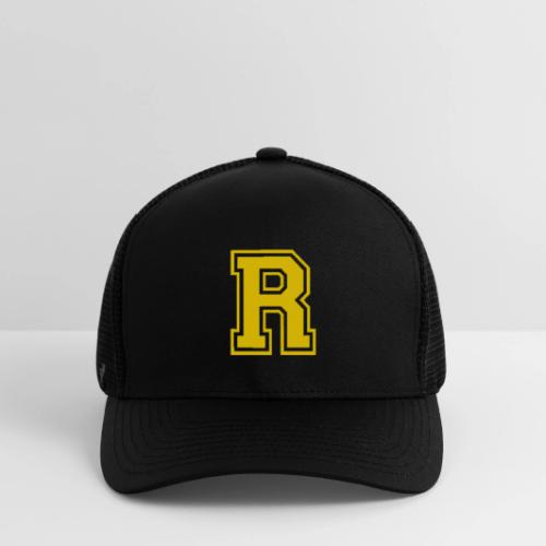 Letter R – Capital Athletic Alphabet Monogram - Flexfit Fitted Baseball Cap