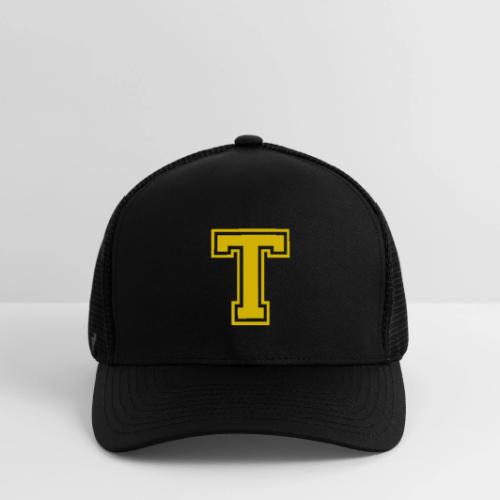 Letter T – Capital Athletic Alphabet Monogram - Flexfit Fitted Baseball Cap