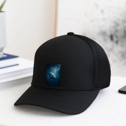 Great White Shark Ocean Design - Flexfit Fitted Baseball Cap