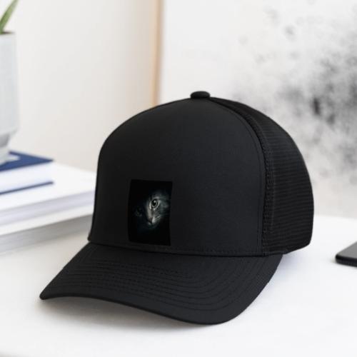 Cat Face in Shadow Close-Up Design - Flexfit Fitted Baseball Cap