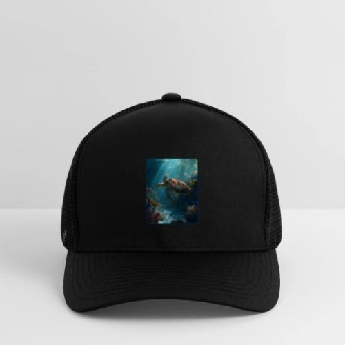 Sea Turtle Coral Reef Design - Flexfit Fitted Baseball Cap
