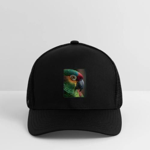 Colorful Parrot Close-Up Design - Flexfit Fitted Baseball Cap