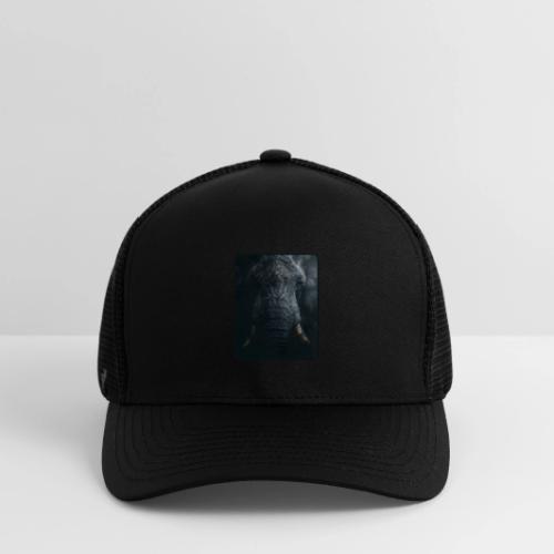 Shadow Elephant Intense Eyes Design - Flexfit Fitted Baseball Cap