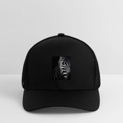Zebra High Contrast Portrait Design - Flexfit Fitted Baseball Cap
