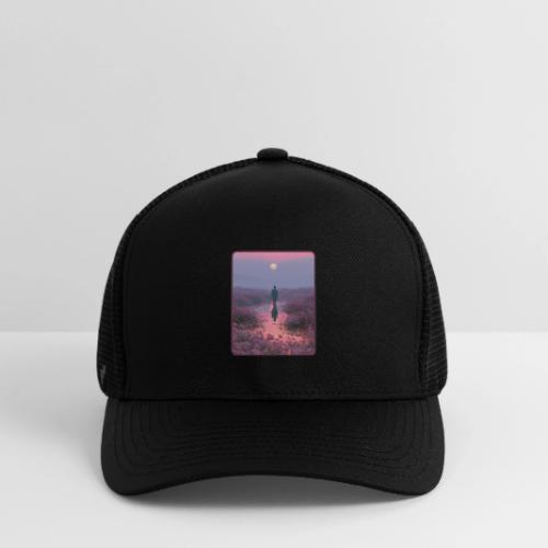 Ethereal Sunset Flower Field Art - Flexfit Fitted Baseball Cap