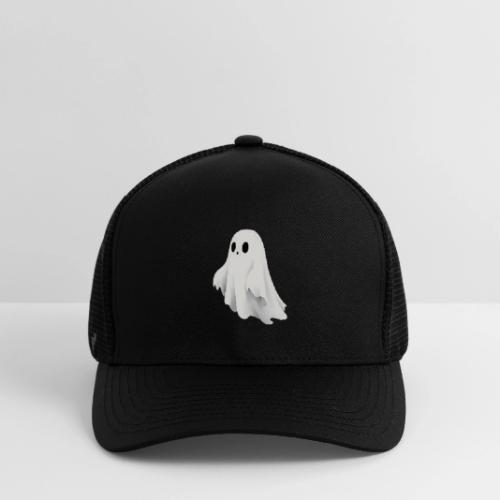 Cute Ghost Cartoon Design - Flexfit Fitted Baseball Cap