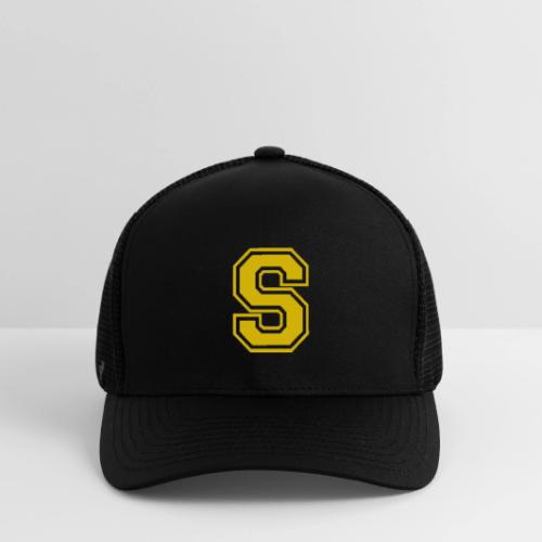 Letter S – Capital Athletic Alphabet Monogram - Flexfit Fitted Baseball Cap