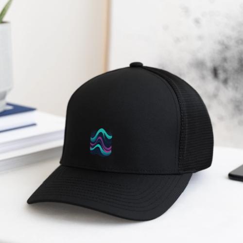 Abstract Wavy Ocean Pattern - Flexfit Fitted Baseball Cap