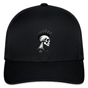 Punk's Don't Die - Flexfit Fitted Baseball Cap - black - Front