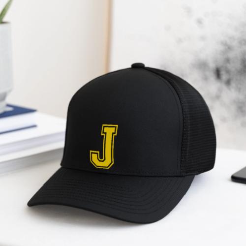 Letter J – Capital Athletic Alphabet Monogram - Flexfit Fitted Baseball Cap