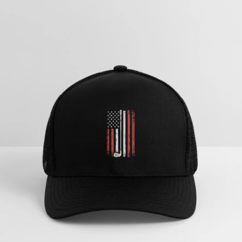 Patriotic Golf T-Shirt | American Flag Golf - Flexfit Fitted Baseball Cap