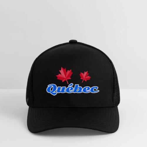 Québec with two red maple leaves - Flexfit Fitted Baseball Cap