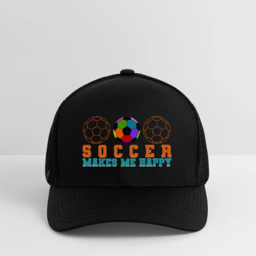 Soccer Makes Me Happy - Flexfit Fitted Baseball Cap