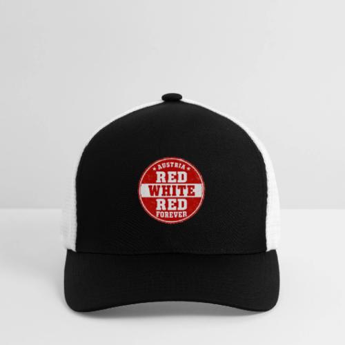 Austria Fan Shirt — Red White Red Forever - Flexfit Fitted Baseball Cap